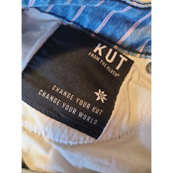 KUT From The Kloth Connie High Rise Ankle Skinny stiped jeans sz 6 - Picture 4 of 6